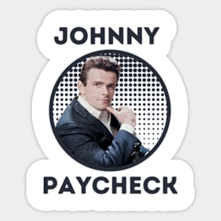 johnny paycheck || light green Sticker